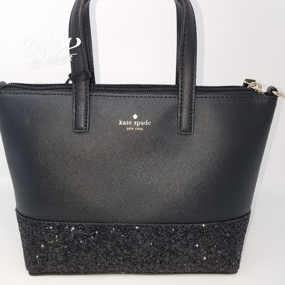 Kate spade ina greta court glitter black crossbody - Picture 2 of 8